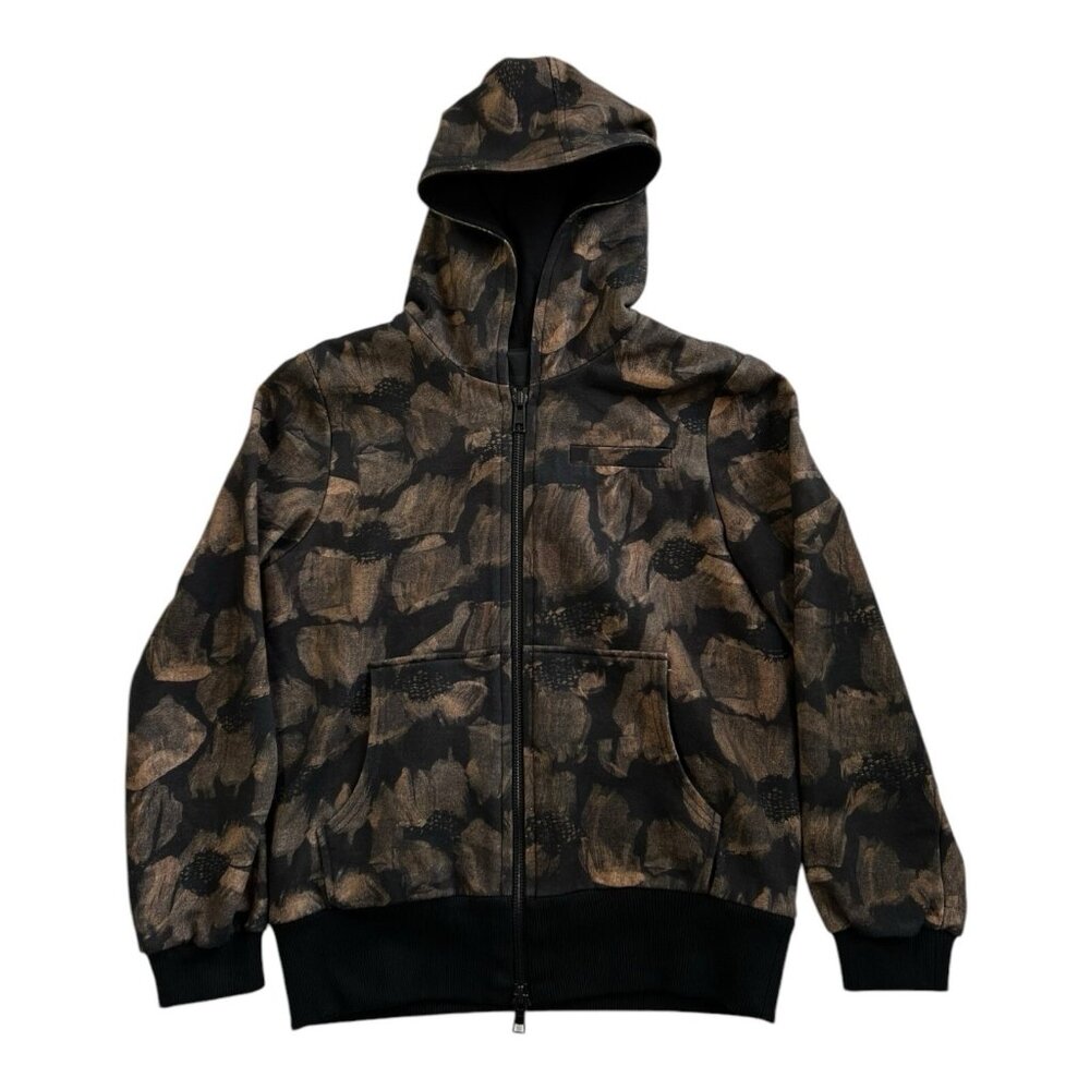 Vera Wang Collection Women’s Hoodie Sweatshirt Size XS Floral Print Black